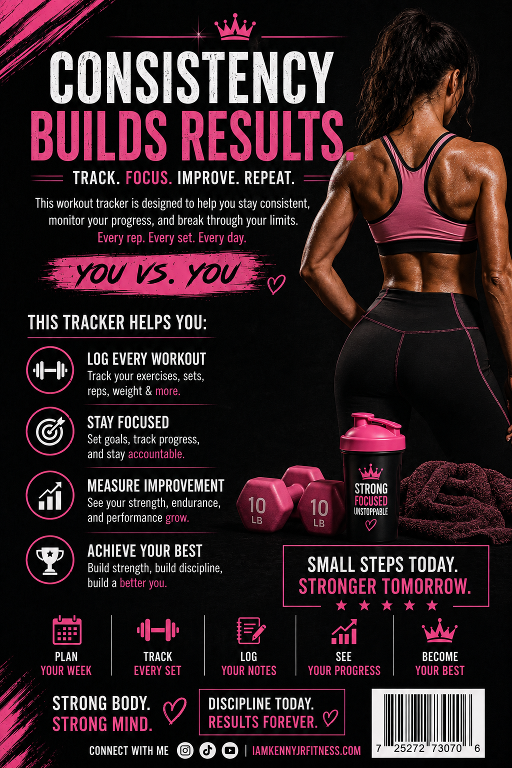 Workout Tracker Journal for Women | Track Sets, Reps, Weight & Progress (Digital Download)